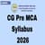 CG Pre MCA Syllabus 2025 (Released) - Check Subject Wise Syllabus Here
